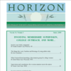 PDF of 2009 HORIZON No. 3 -- Involving membership | Supervision | College outreach 