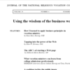  PDF of 1999 HORIZON No. 4 -- Using the wisdom of the business world