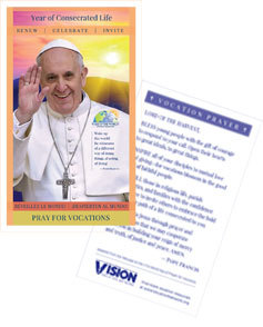 Year of Consecrated Life Prayer card